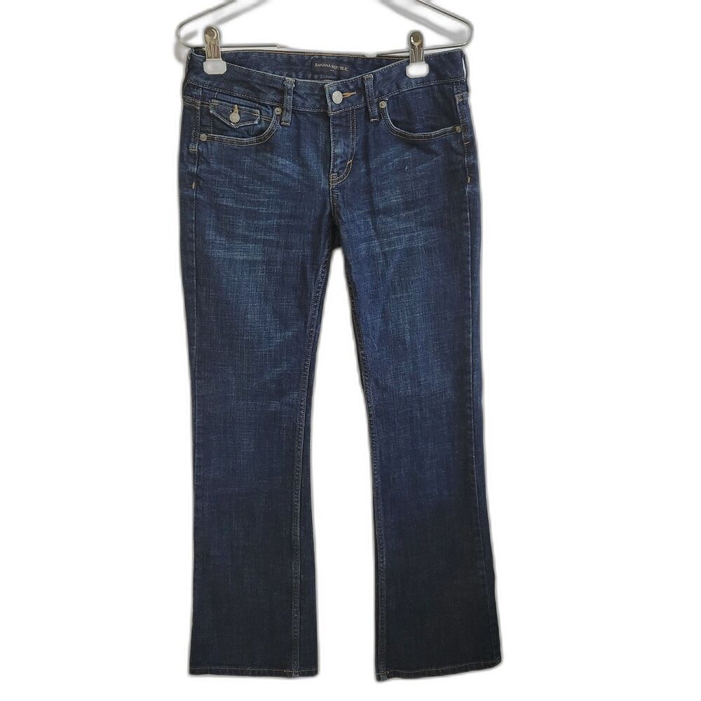 Banana Republic womens boot cut jeans dark wash size 27/4R NWOT